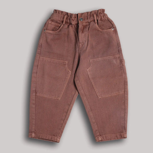 Suzzie Mocha Denim Pants, Girls (Mocha Winter Utility)
