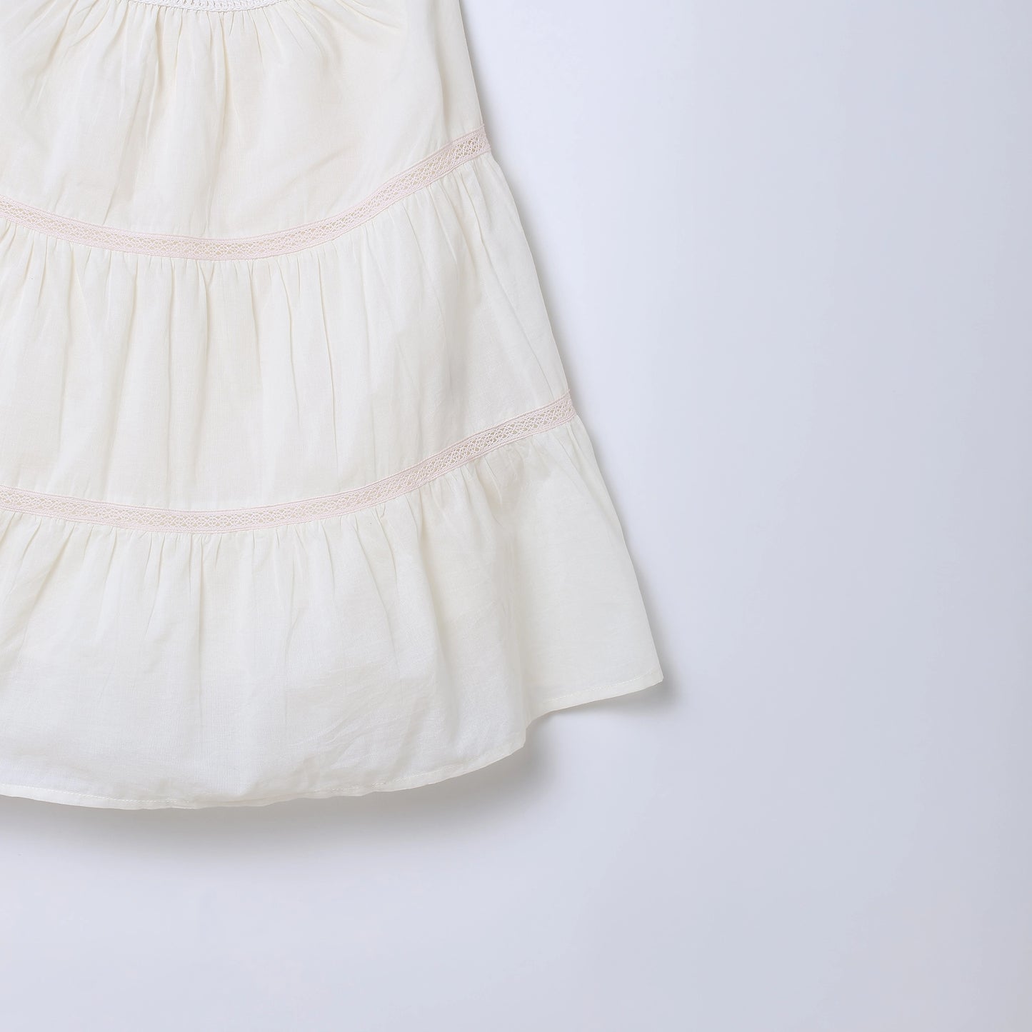 Girls Handcrafted Crochet Tiered Cotton Dress – Nicole | ERDE India