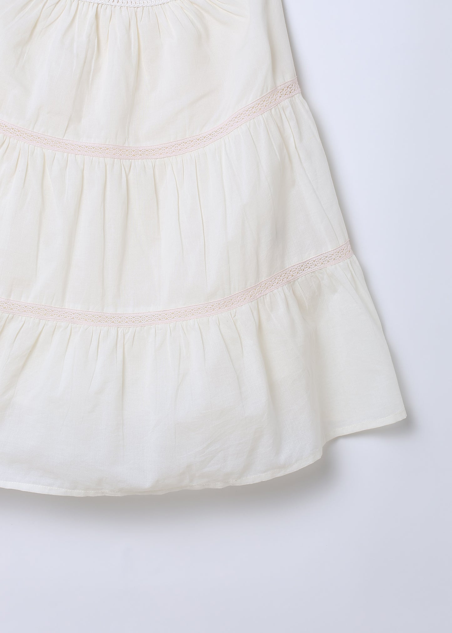 Nicole Handcrafted Crochet Tiered Cotton Dress