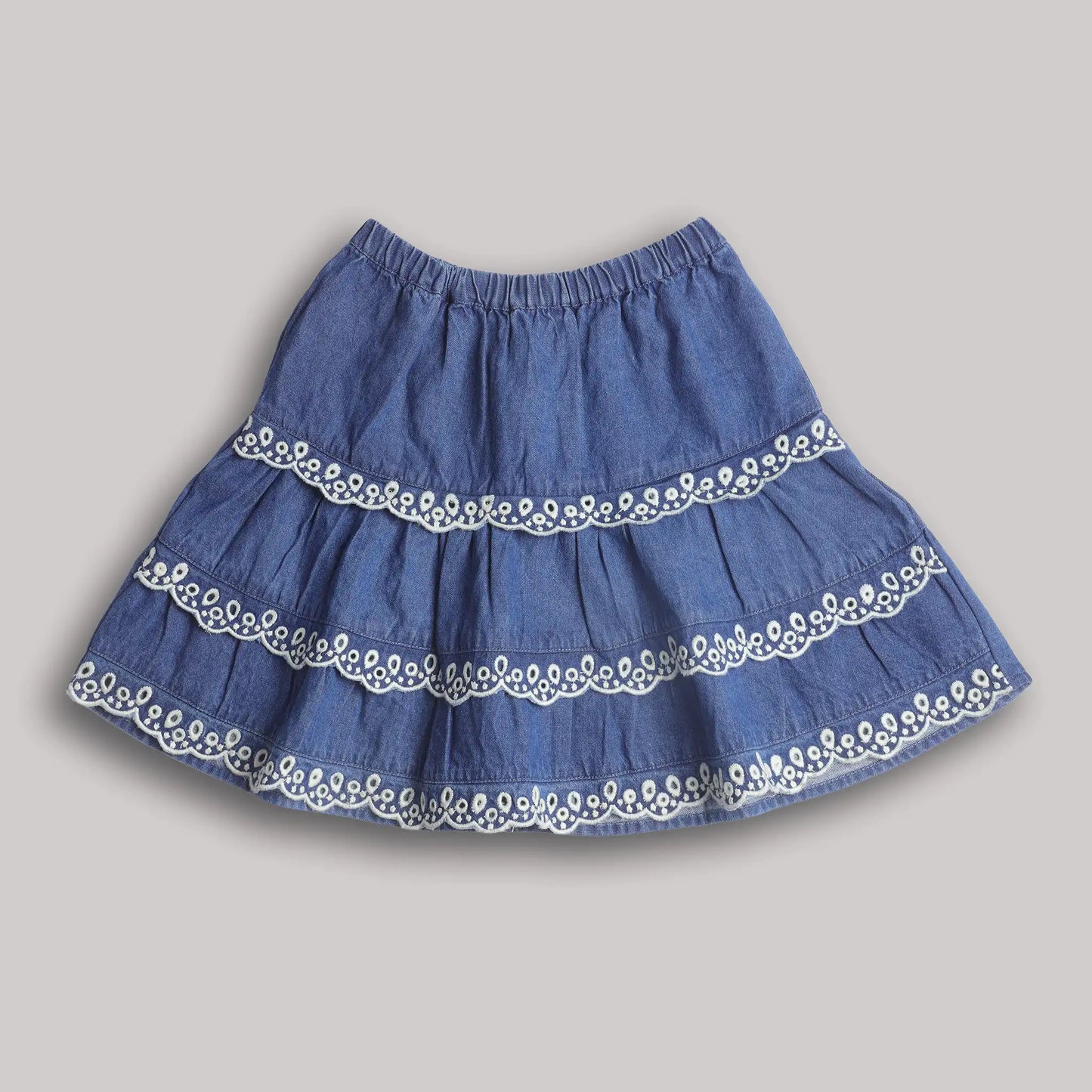 Sophia Skirt,  Girls (Denim Boho Tier)