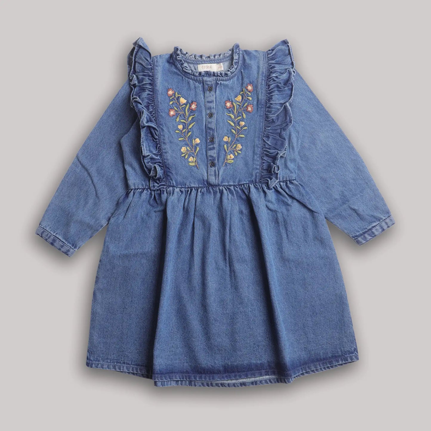 Evee Denim Folk Dress