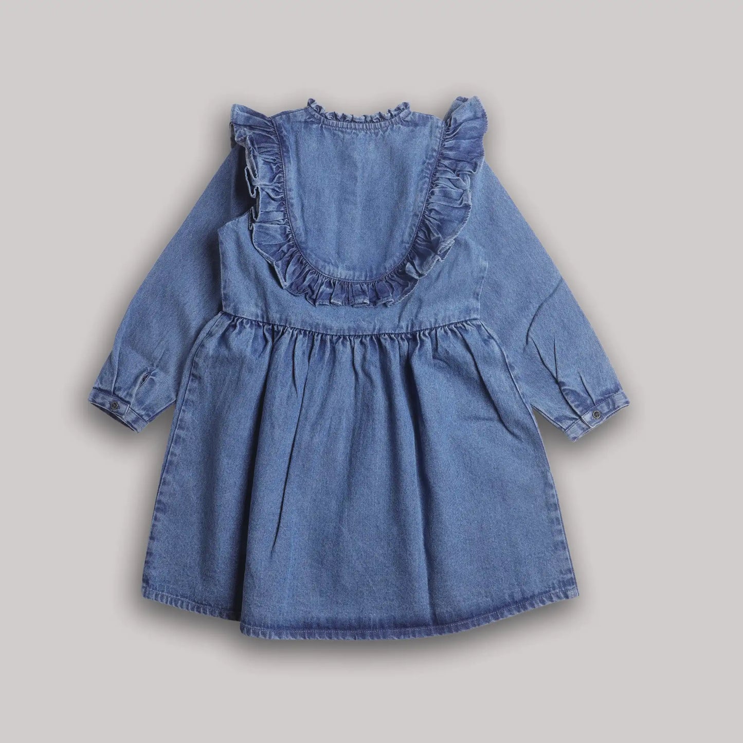 Evee Denim Folk Dress