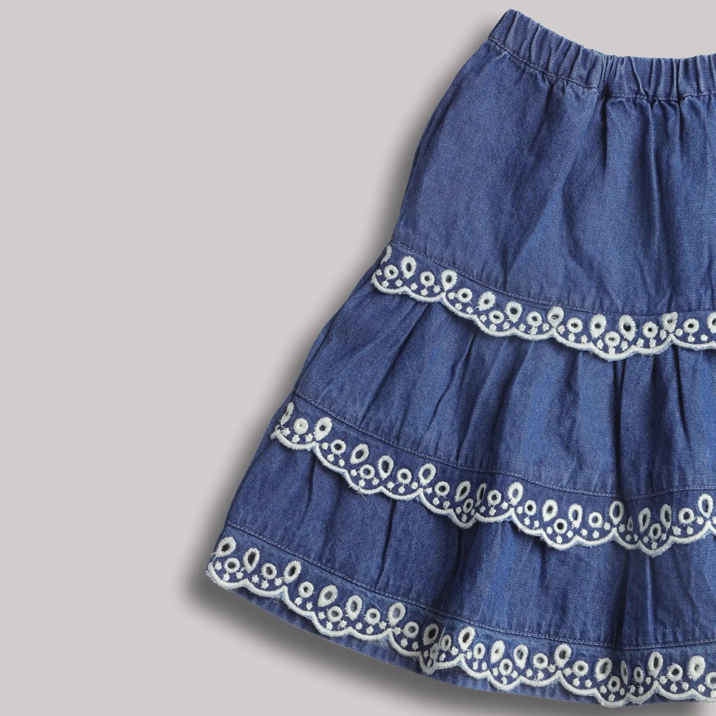 Sophia Skirt,  Girls (Denim Boho Tier)