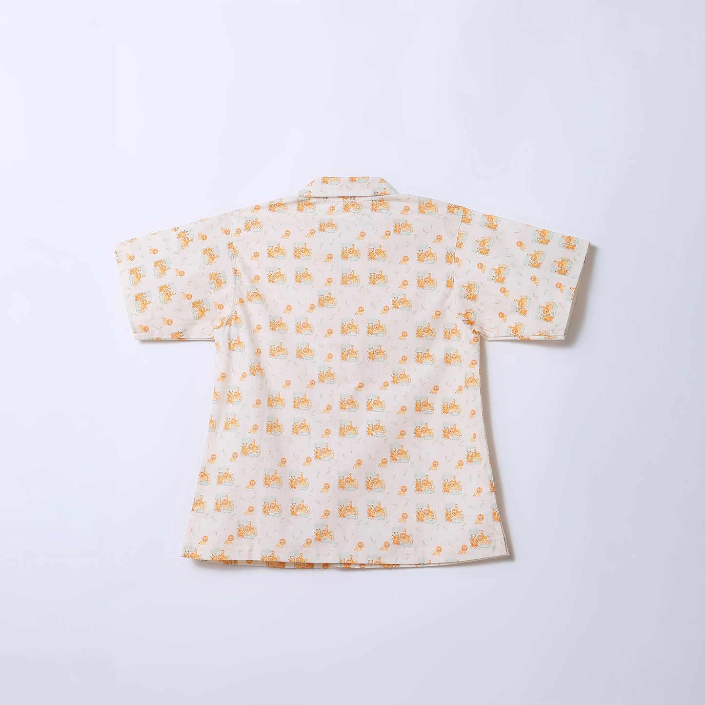 Boys Safari Animal Print Cotton Shirt & Shorts Co-ord Set | ERDE India