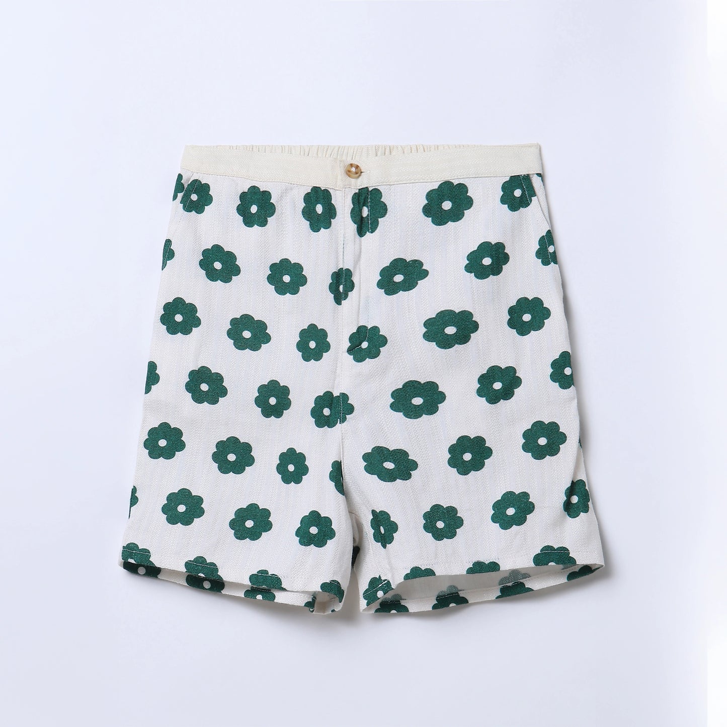 RUGBY Floral Print Cotton Shirt & Shorts Set