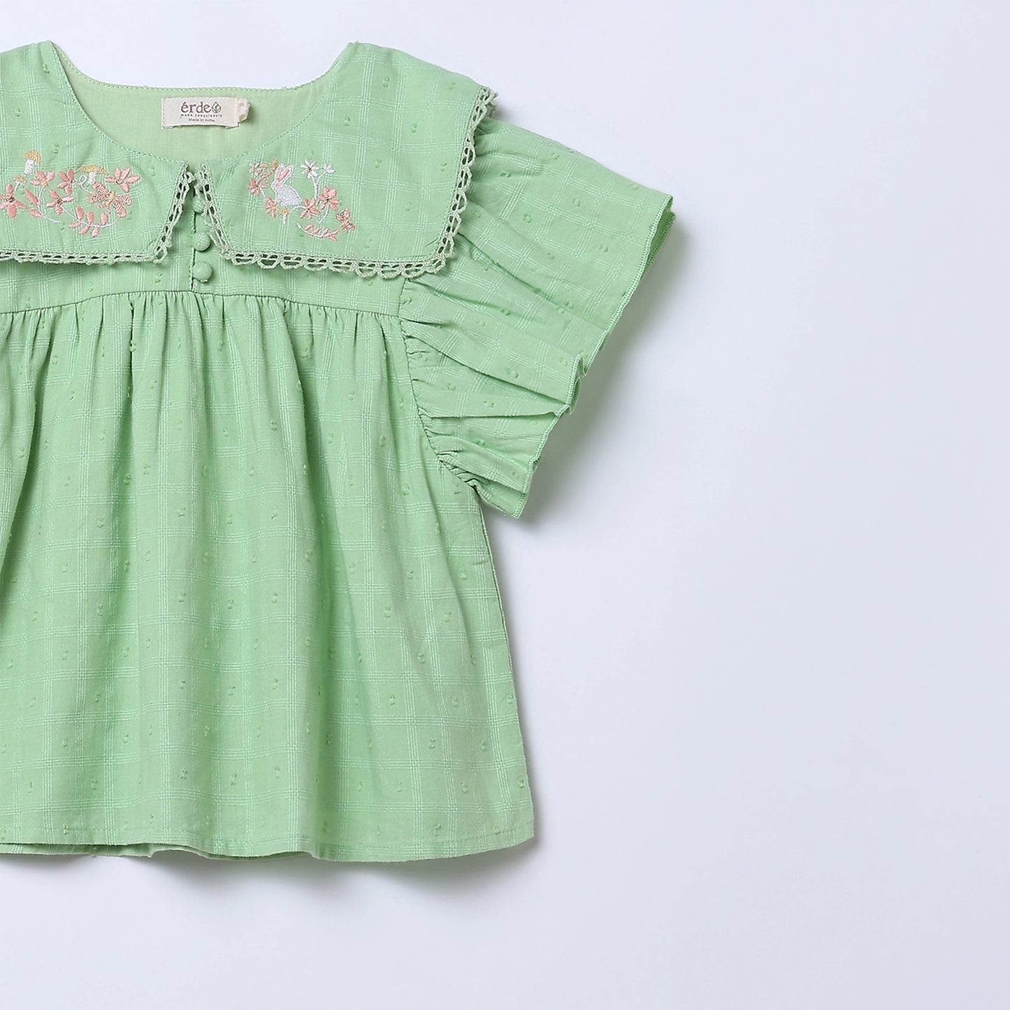 Rachel Embroidered Collar Cotton Top