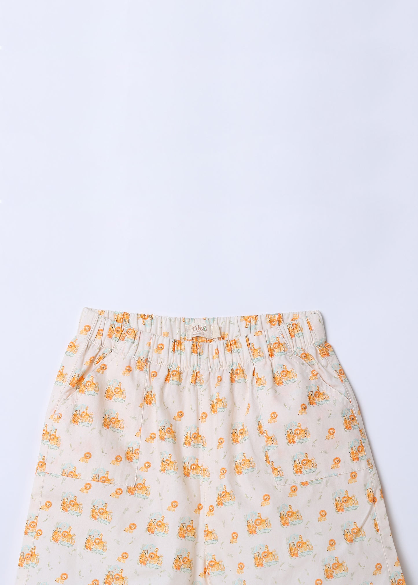 Boys Safari Print Cotton Shirt & Shorts Set CO-ORD