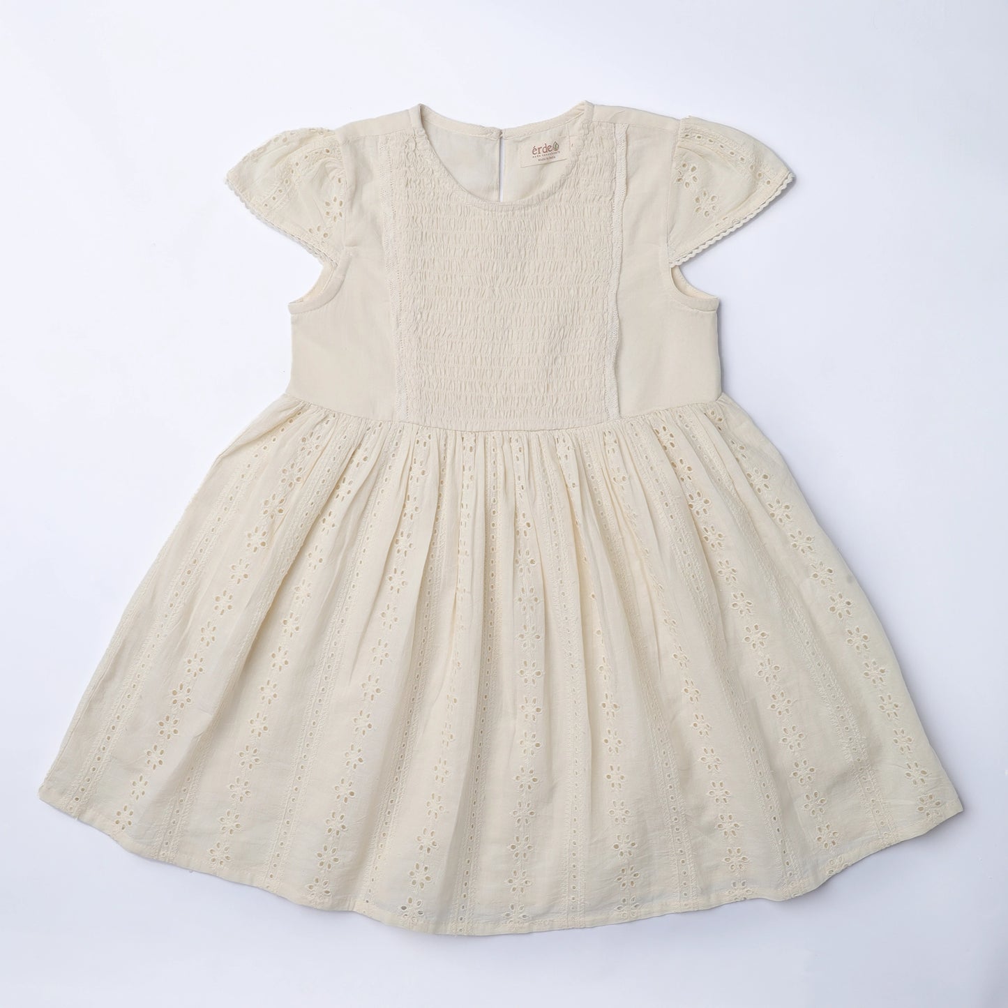 🤍 Naomi Dress – Cream Petal Whisper