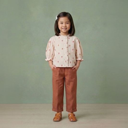 Fairy Top - Fairy Printed Cotton Dobby Blouse