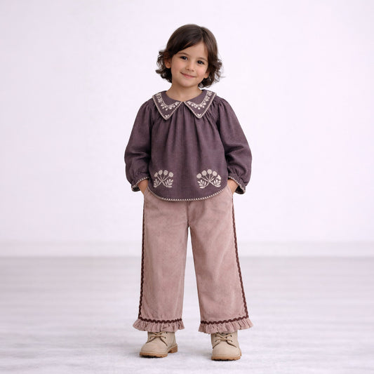 Ander Trouser,  Girls (Corduroy Boho & Frill)