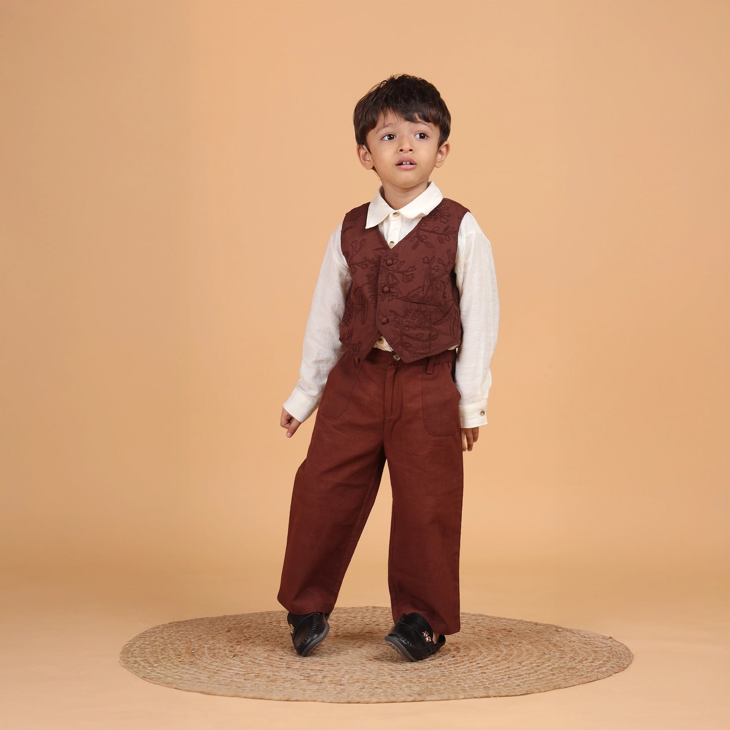 Boys festive 3-piece combo set shirt vest and trouser – Gentleman by Erde, ages 2–6