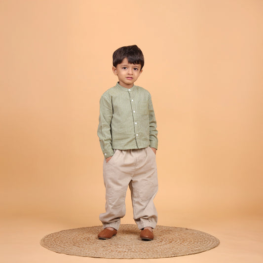 Boys soft corduroy baggy pants – Patchy Pant by Erde, ages 6 months to 6 years