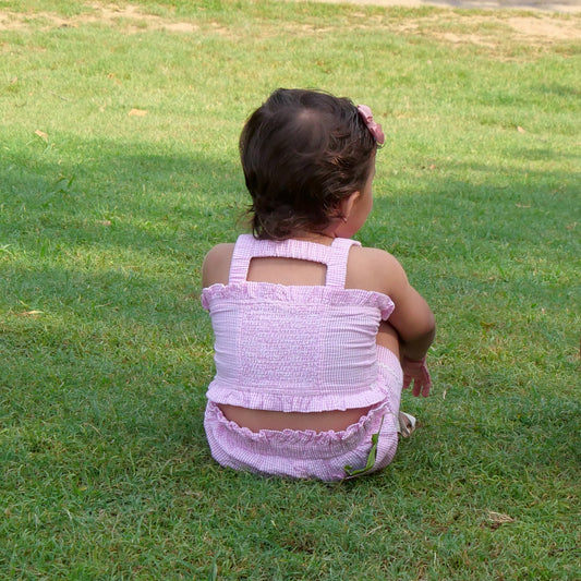 💗 Flora Hatch Set — Pink Gingham Whimsy