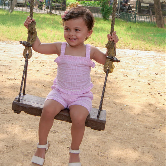 💗 Flora Hatch Set — Pink Gingham Whimsy