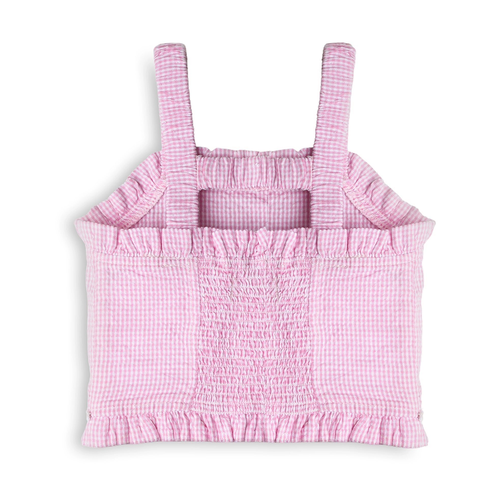 Flora Hatch Set - Pink Gingham Whimsy Back