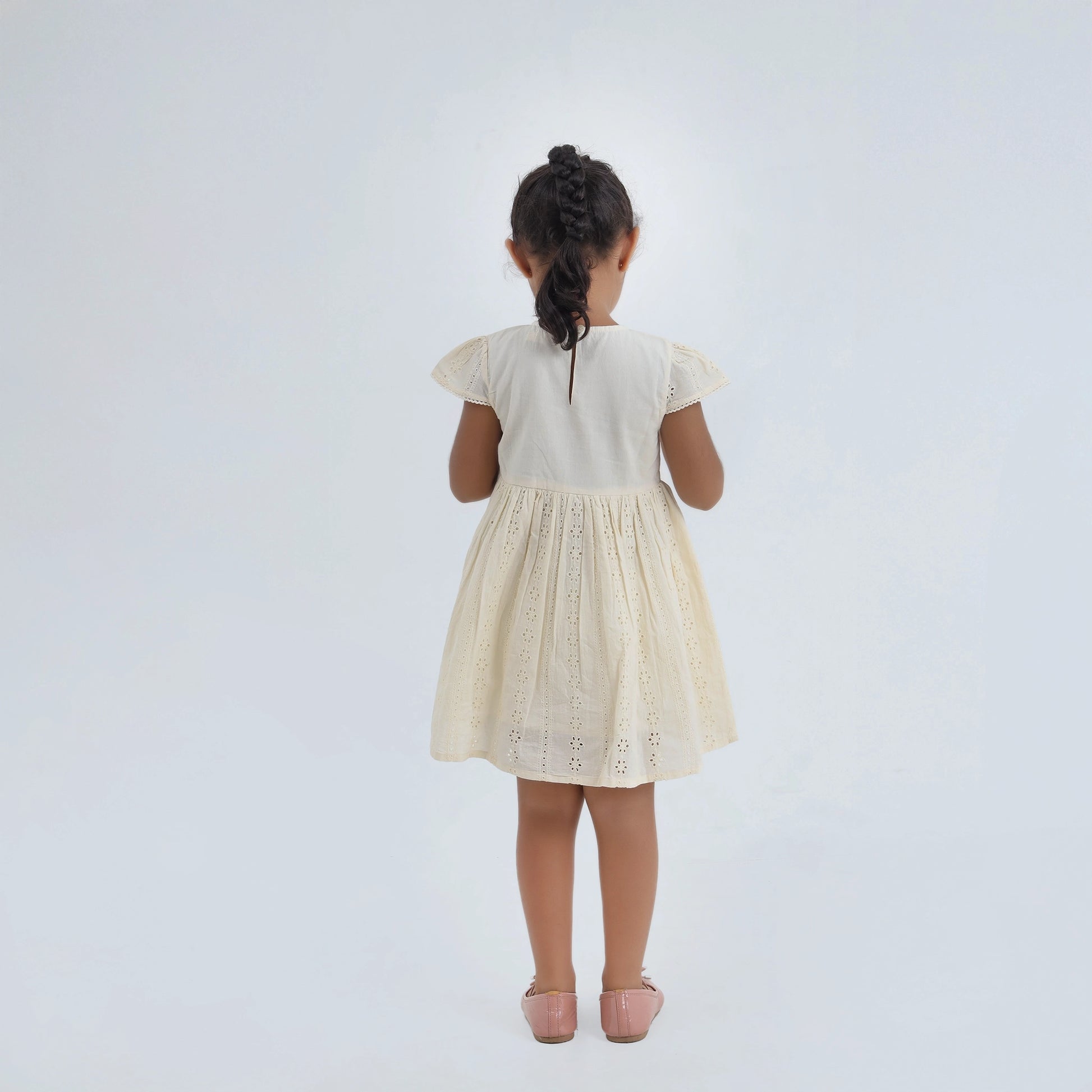 Naomi Dress – Cream Petal Whisper Back
