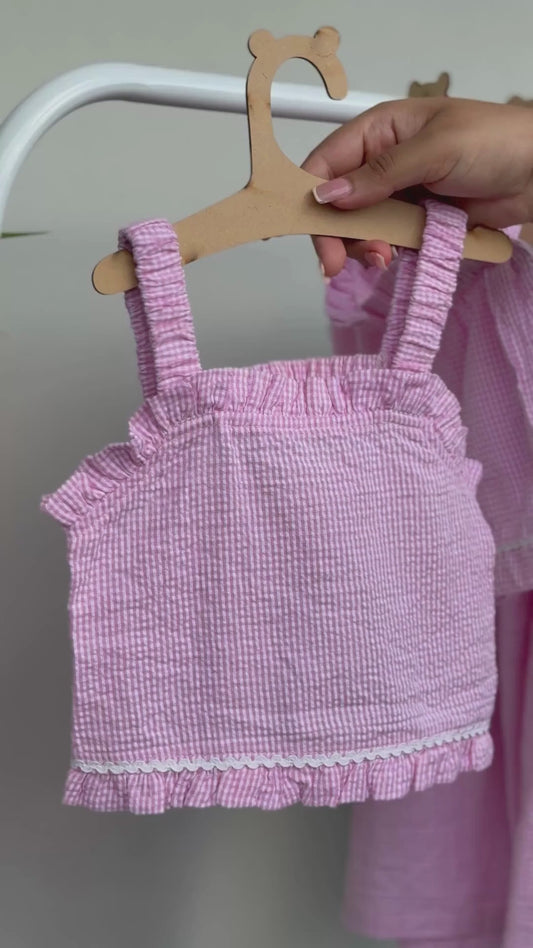 💗 Flora Hatch Set — Pink Gingham Whimsy