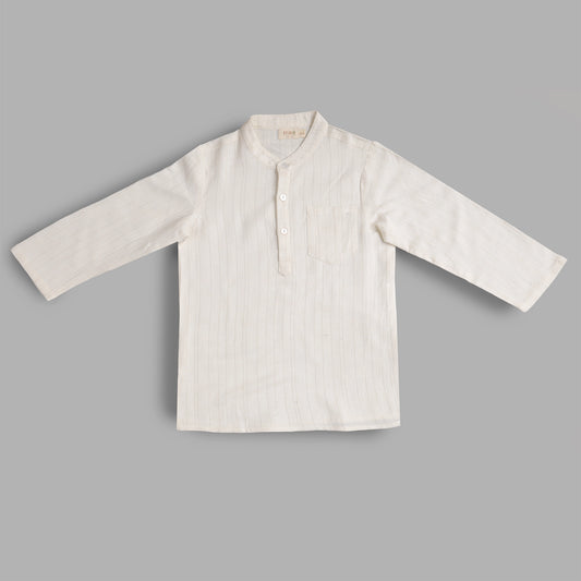 WhiteGoldKurtaSet – The Lurex-Twill Festive Essential